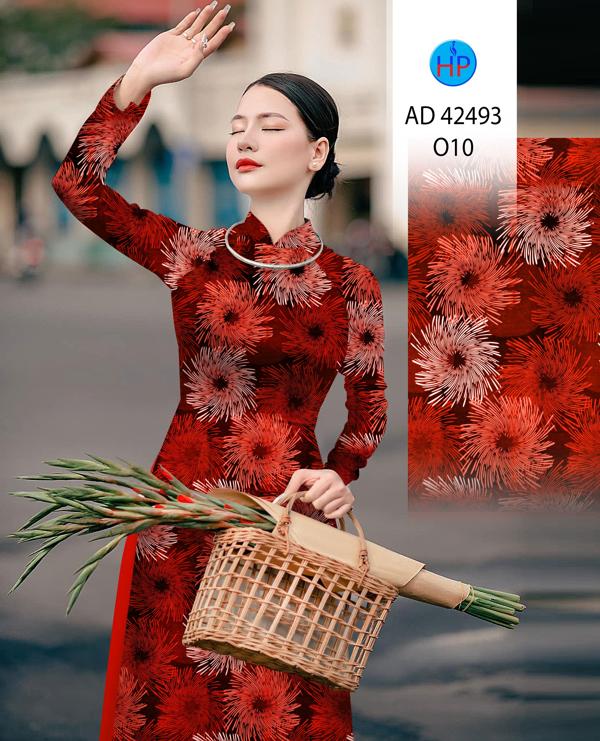 Vải Áo Dài Hoa In 3D AD 42493 13